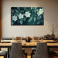 Flowers and Dark Green Leaves Wall Art canvas office home room framed 120x60cm