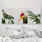 3pcs Vibrant Flower with Greenery Metal Print Ready to Hang Art