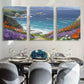 3pcs Flowers With Grass Mountain & Sea Canvas Framed 40x60cm - High Quality Print 100% Australian Made Wall Canvas Ready to Hang