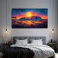 Sunset On The Prairie Wall Art Canvas Office Home Room Framed 80x45cm