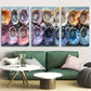 3pcs Colorful Coastal Oyster Shell Metal Print Ready to Hang Art