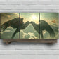 3pcs Fantasy Eagle Sunrise White Clouds Metal Print Ready to Hang Art