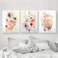 3pcs Yellow And Gold Abstract Circles Metal Print Ready to Hang Art