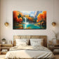 Featuring A Waterfall Wall Art canvas office home room framed 120x60cm