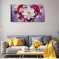 White Flower & Red Roses Wall Art Canvas Office Home Room Framed 120x60cm