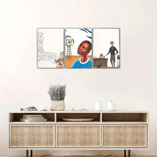 3pcs Minimalist Modern Style Abstract Art Style Metal Print Ready to Hang Art