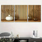 3pcs Wooden Backdrop Glass Bottles & Dried Flowers Metal Print Ready to Hang Art