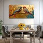 Flat Two Birds Suitable Wall Art Canvas Office Home Room Framed 80x45cm