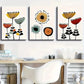 3pcs Vibrant Spring & Summer Blooms Metal Print Ready to Hang Art
