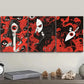 3pcs Red Ghost Art Painting Metal Print Ready to Hang Art