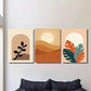 3pcs Modern Nature & Sunset Boho Style Metal Print Ready to Hang Art