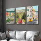 3pcs Lisbon Portugal Europe City Scenery Wall Art Set Canvas Framed 40x60cm - High Quality Print 100% Australian Made Wall Canvas Ready to Hang