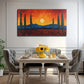 Neat Trees Sunset Perfect Wall Art Canvas Office Home Room Framed 80x45cm