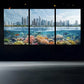 3pcs Ocean City Scene Canvas Framed 40x60cm - High Quality Print 100% Australian Made Wall Canvas Ready to Hang