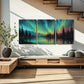 3pcs Northern Lights Landscape Forest Reflection Metal Print Ready to Hang Art