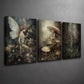 3pcs Magic Forest, Fantasy Style, Plant Fairy Canvas Framed 40x60cm - High Quality Print 100% Australian Made Wall Canvas Ready to Hang