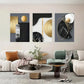 3pcs Modern Style Transverse Orientation Metal Print Ready to Hang Art