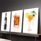 3pcs Modern Vibrant Wine Colorful Wine Glass Wall Art Set Canvas Framed 40x60cm - High Quality Print 100% Australian Made Wall Canvas Ready to Hang