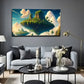 Realistic Island Nature Wall Art Canvas Office Home Room Framed 120x60cm
