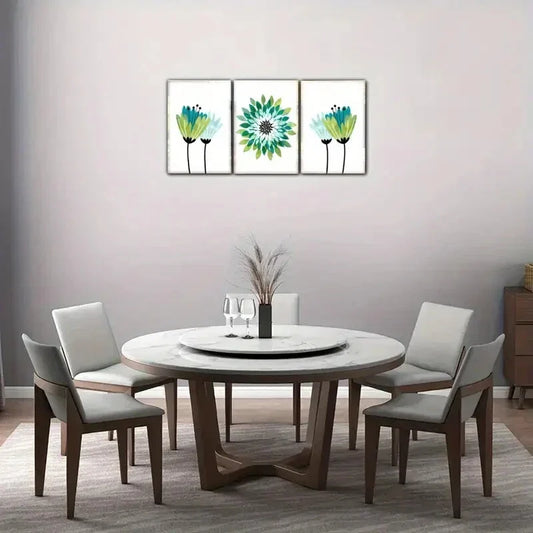 3pcs Abstract Art Watercolor Art Style Metal Print Ready to Hang Art