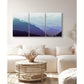3pcs Birds Flying Over and Purple Mountains Metal Print Ready to Hang Art