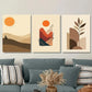 3pcs Modern Abstract Boho Landscape Metal Print Ready to Hang Art
