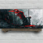 3pcs Triptych Abstract Red and Black Metal Print Ready to Hang Art