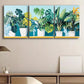 3pcs Luxurious Green Plant  Canvas Framed 40x60cm - High Quality Print 100% Australian Made Wall Canvas Ready to Hang