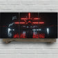 3pcs Modern Abstract Red & Black Lightning Storm Metal Print Ready to Hang Art