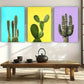 3pcs Botanical Art Cactus Poster Wall Decor Metal Print Ready to Hang Art