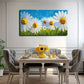 Chrysanthemum White Petals Wall Art Canvas Office Home Room Framed 80x45cm