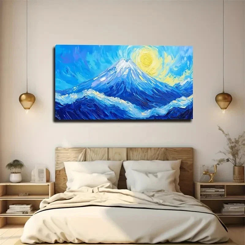 Magnificent Snow Mountains Wall Art Canvas Office Home Room Framed 120x60cm