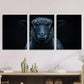 3pcs Modern Abstract Black Sheep Metal Print Ready to Hang Art