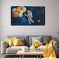 Colorful Planets & Balloons Wall Art canvas office home room framed 120x60cm