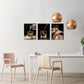 3pcs Vintage Whisky Wine Barrels Glass Metal Print Ready to Hang Art