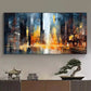 Abstract Cityscape Realistic Wall Art Canvas Office Home Room Framed 80x45cm