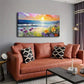 Ocean Waves & Colorful Beach Wall Art Canvas Office Home Room Framed 120x60cm