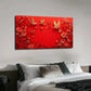 Vibrant Style Rich Reds Wall Art Canvas Office Home Room Framed 120x60cm