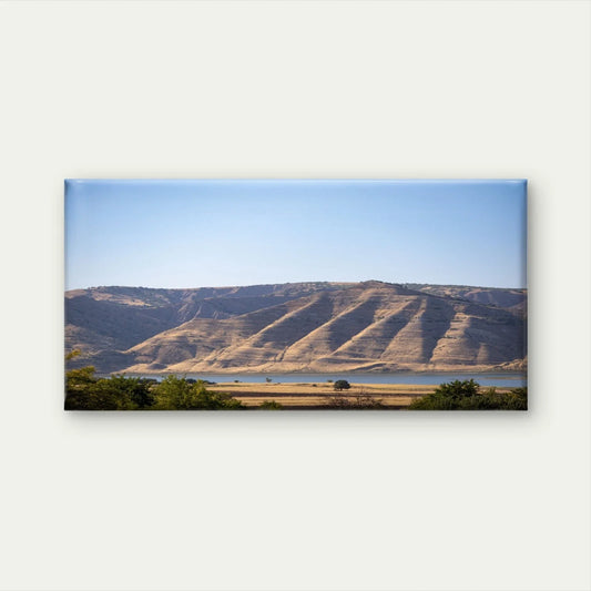 Hilly Mountain Landscape Wall Art Canvas Office Home Framed 80x45cm