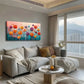Colorful Abstract Floral Modern Wall Art Canvas Office Home Room Framed 120x60cm