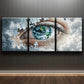 3pcs Modern Eye Puzzle Elegant Metal Print Ready to Hang Art