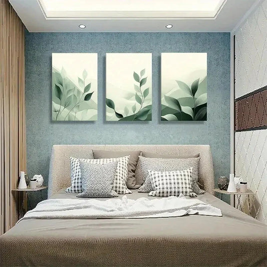 3pcs Palette with Gentle Flowing Design Perfect Wall Art Set Canvas Framed 40x60cm - High Quality Print 100% Australian Made Wall Canvas Ready to Hang