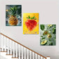 3pcs Vibrant Fruits with Water Droplet Metal Print Ready to Hang Art
