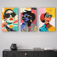 3pcs Modern Abstract Polka Dots And Bold Colors Metal Print Ready to Hang Art