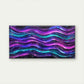 Glossy Gradient Wave Texture Wall Art Canvas Office Home Room Framed 80x45cm