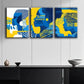 3pcs A Simple Drawing of People in Blue Perfect Wall Art Set Canvas Framed 40x60cm - High Quality Print 100% Australian Made Wall Canvas Ready to Hang