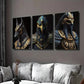 3pcs Black & Golden Pharaoh & Anubis Wall Art Set Canvas Framed 40x60cm - High Quality Print 100% Australian Made Wall Canvas Ready to Hang