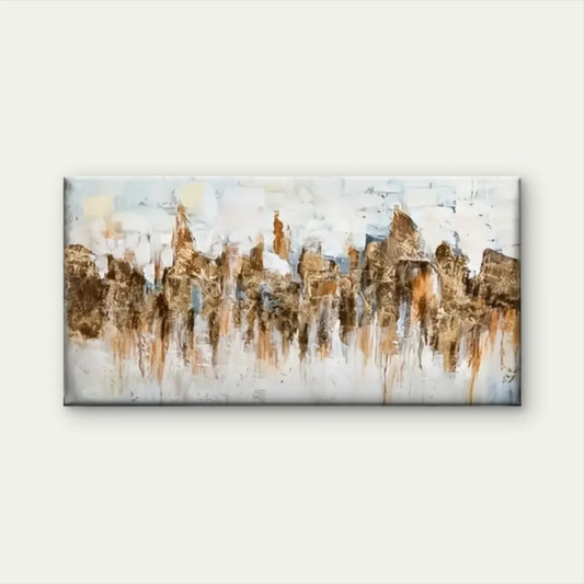 Urban Landscape Abstract Wall Art Canvas Office Home Room Framed 80x45cm