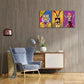 3pcs Modern Animal Print Colorful Aesthetic Poster Metal Print Ready to Hang Art