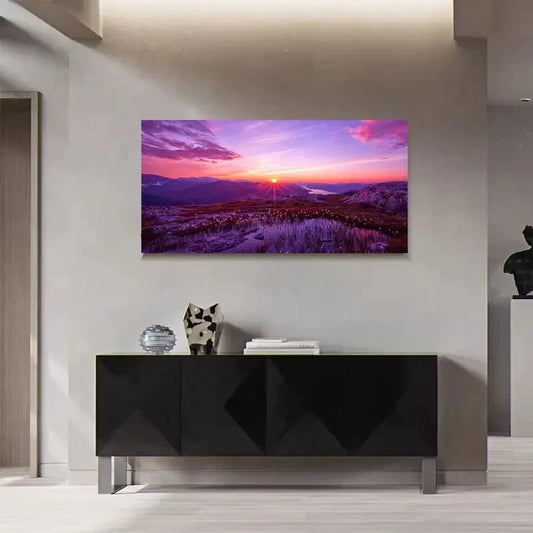 National Forest Park Twilight Wall Art Canvas Office Home Room Framed 120x60cm
